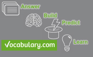 Vocabulary.com graphic. Answer, Build, Predict, Learn