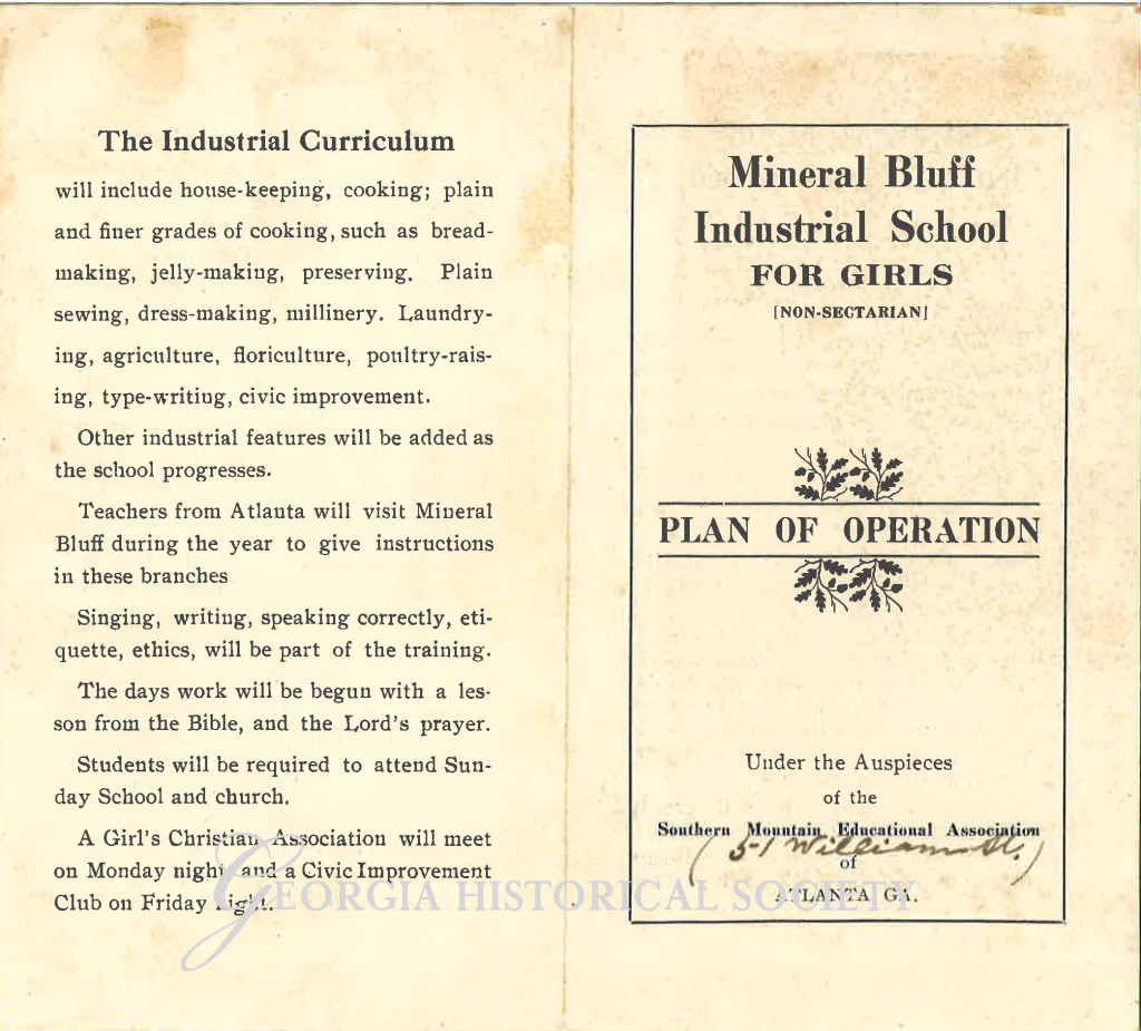 Mineral Bluff Industrial School For Girls Pamphlet-1